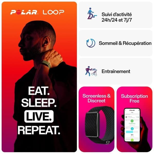 Polar Loop Svart uppkopplade armband