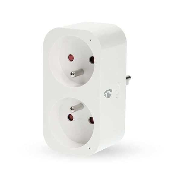 Smart stik - NEDIS - Dobbelt SmartLife - Wattmåler - Timer - 3680W