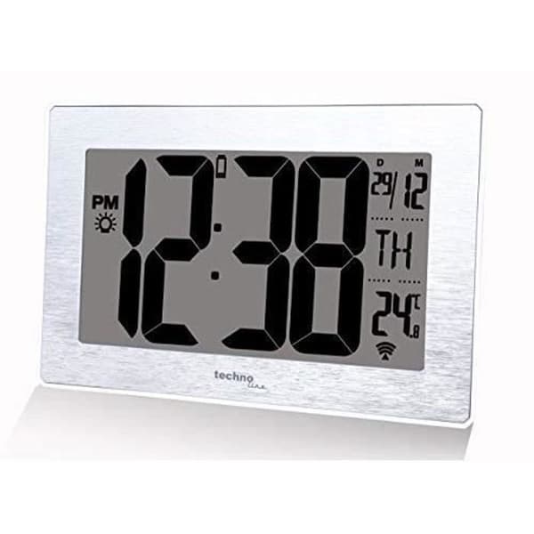 Väggklocka - TECHNO LINE - WS8019 - Silver - Metall - Inomhus