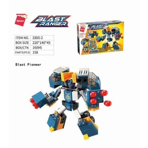 Qman Blast Ranger 3305 Sæt af 4 Stykker