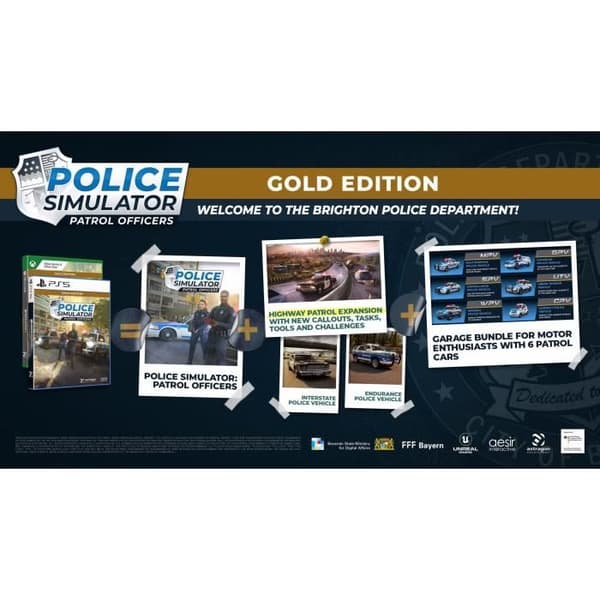 Politisimulator Patruljeofficerer - PS5 Spil - Guldudgave