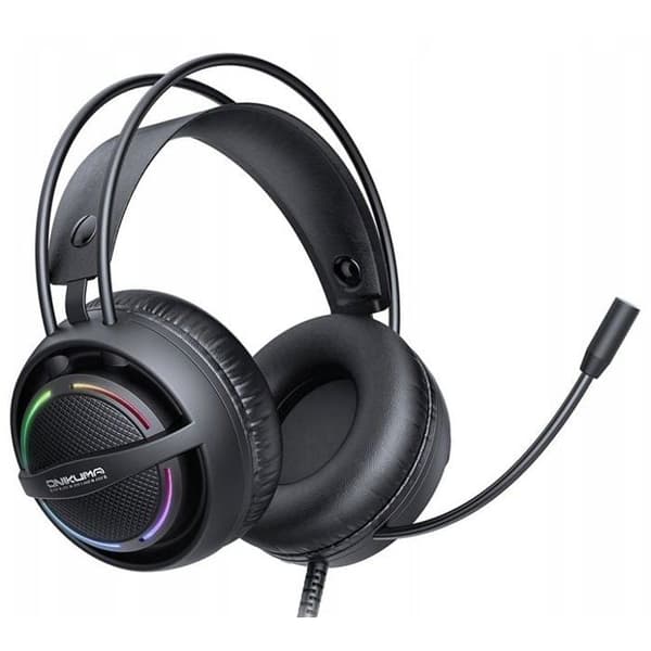 Hovedtelefoner - ONIKUMA - X88 Sort - Omøret - Kablet 3,5 mm + USB - Sort