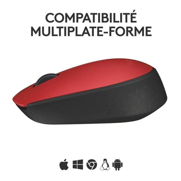 Mus - Trådlös - Logitech - M171 - Röd - Ambidexter