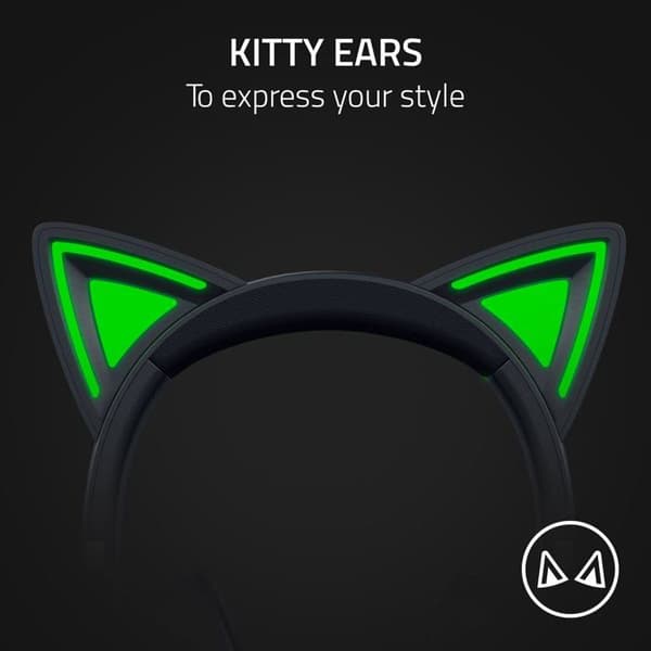 Spil headset - Razer - Kraken Kitty V2 - Sort - USB-A - Over-Ear