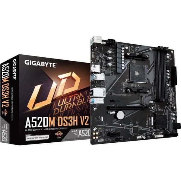 Moderkort - GIGABYTE - Moderkort A520M DS3H V2