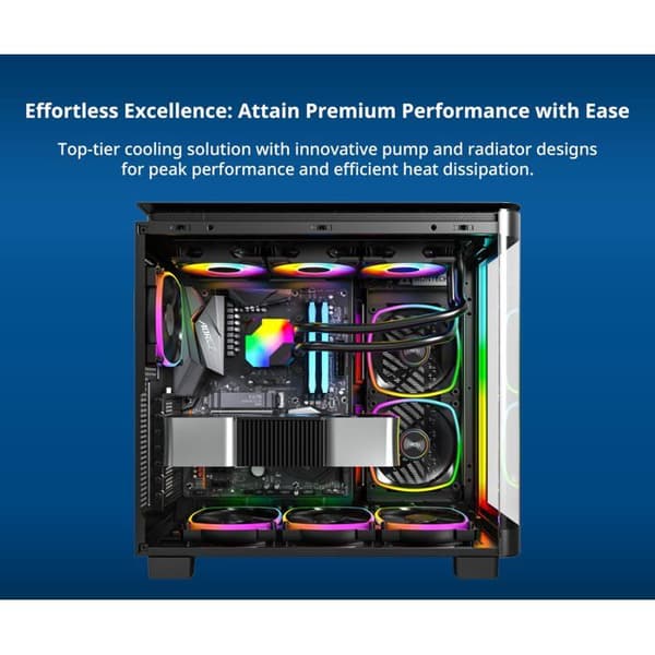 Kit vandkøling AIO - MONTECH - HyperFlow RGB - 360mm - Sort - Kompatibel med AM4