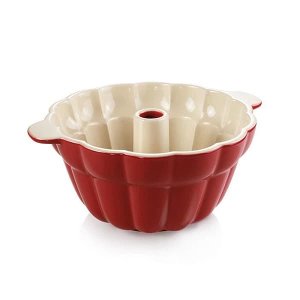 Kageform - Tescoma - Delicia - Keramik - Rød/Beige - 28,5 cm