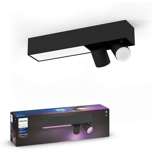 Loftlampe med spots - PHILIPS - Hue Centris - Sort - Bluetooth - Energiklasse A+