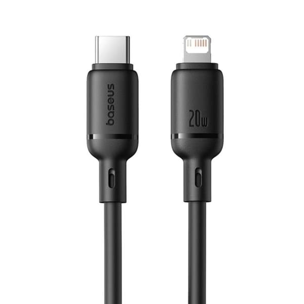 Baseus Silky Series USB-C Lightning 2.4A 20W 1m Sort