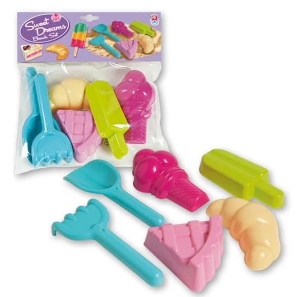 Strandspil - Bucket Kits med 6 dele af blødt sandforme