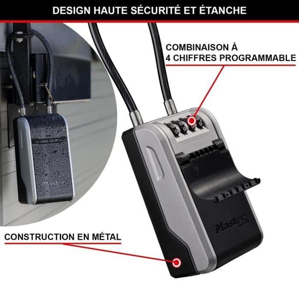 Masterlock säkerhetsskåp Nyckelbox 5482EURD L format