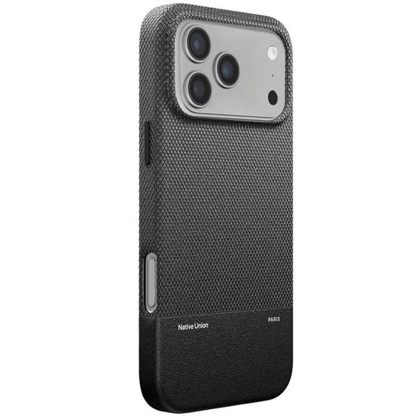 Cover til iPhone 17 Pro Max MagSafe Stødabsorberende Tekstur Serie ReClassic Native Union Sort