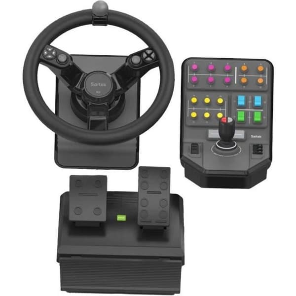 Traktor simulator - kabel - Saitek fra Logitech G - Landbrug sim controller - Kompatibel med PC - Sort