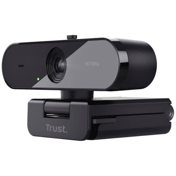 Webcam Full HD - TRUST - TW-200 - 1920x1080 pixels - Langdistance mikrofon - Sort