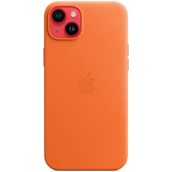 Läderfodral för iPhone 14 Plus - Orange