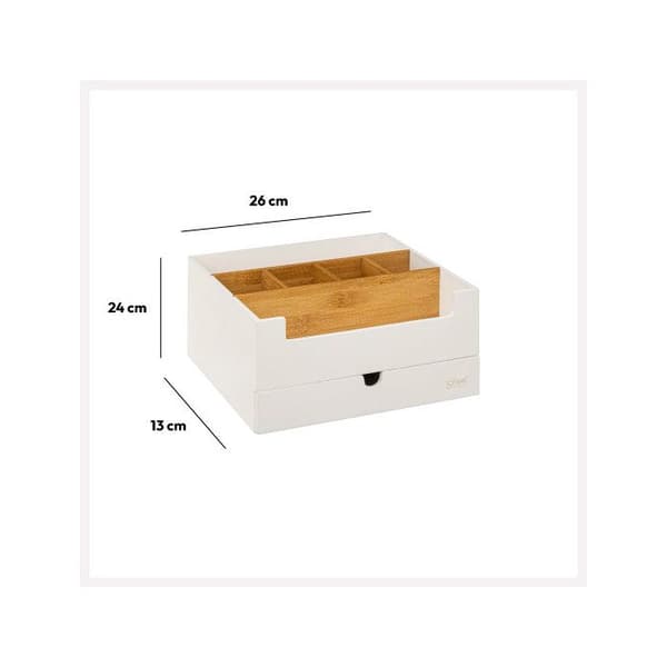 Organisatör 1 låda "Naturéo" vit - 5 five simply smart