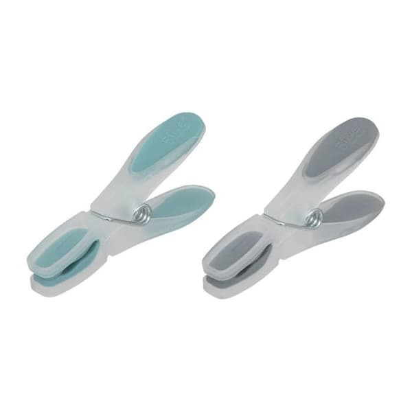 Set med 24 plastklämmor "Rubber"