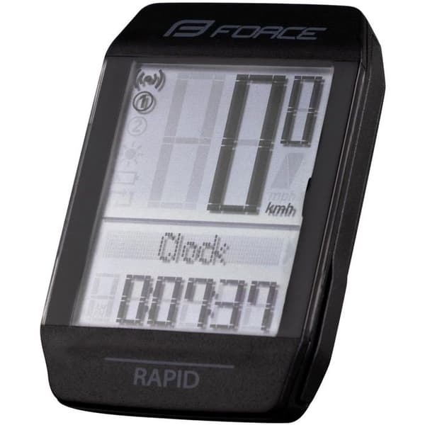 Cykelcomputer - FORCE - Force Rapid - Trådløs - Baggrundsbelyst skærm - IPX6