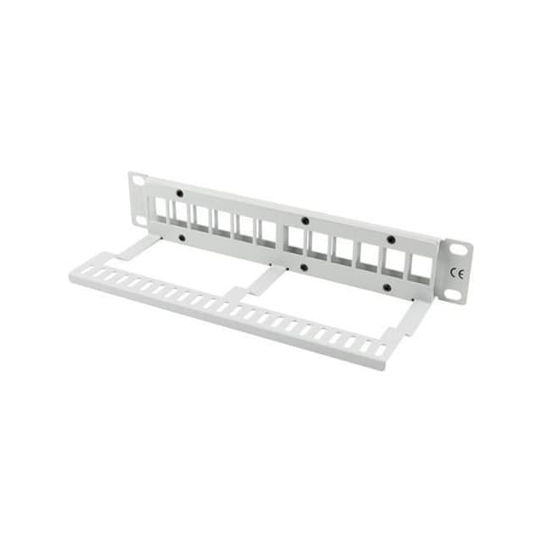 Patchpanel - Lanberg - PPKS-9112-S - 12 porte - 1U - Grå metal