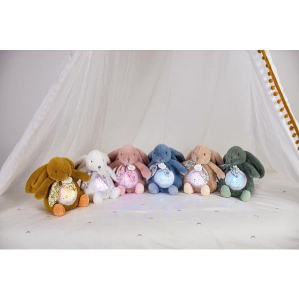 Musik natlampe kanin doudou - Blå -