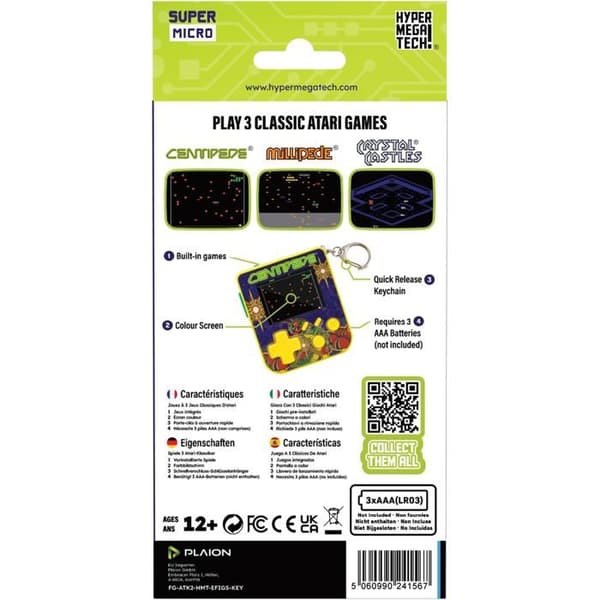 Super Micro Atari Centipede Nyckelring Gamer