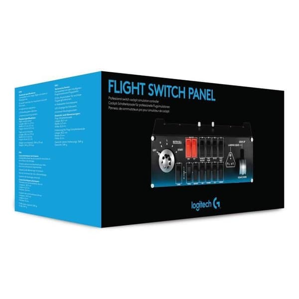 Switchepanel - Kablet - Saitek by Logitech G - Pro Flight switch panel - Kompatibel med PC - Sort
