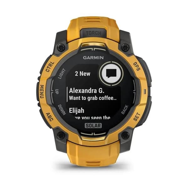 GPS-ur med Garmin Instinct® 3 Solar rem - Gul - 3/45 mm