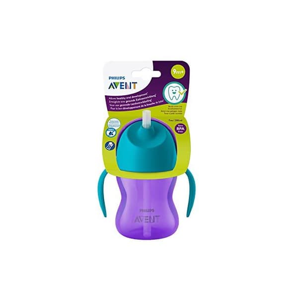 Mugg med sugrör - Philips Avent - SCF796/02 - Ergonomisk - Lila/Blå - 200 ml