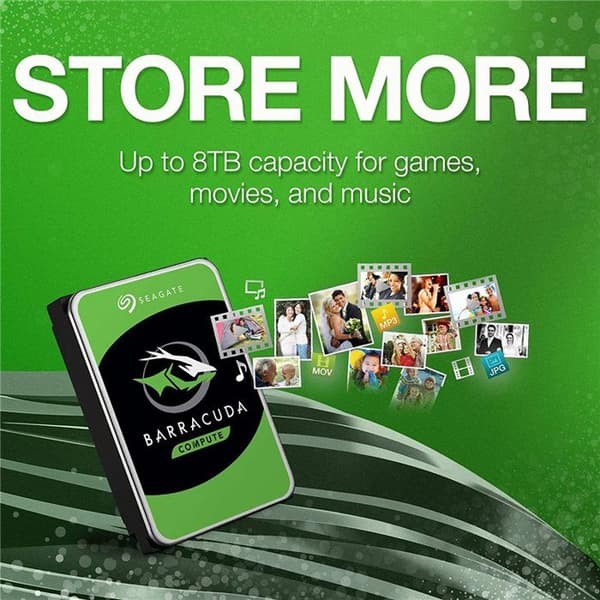 Harddisk 3.5 2T SATA SEAGATE BarraCuda - ST2000DM008 - 7200Omdr/min - 256Mo