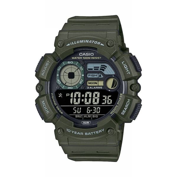 Ur - CASIO - WS-1500H - Unisex - Grøn - Kvarts - Digital