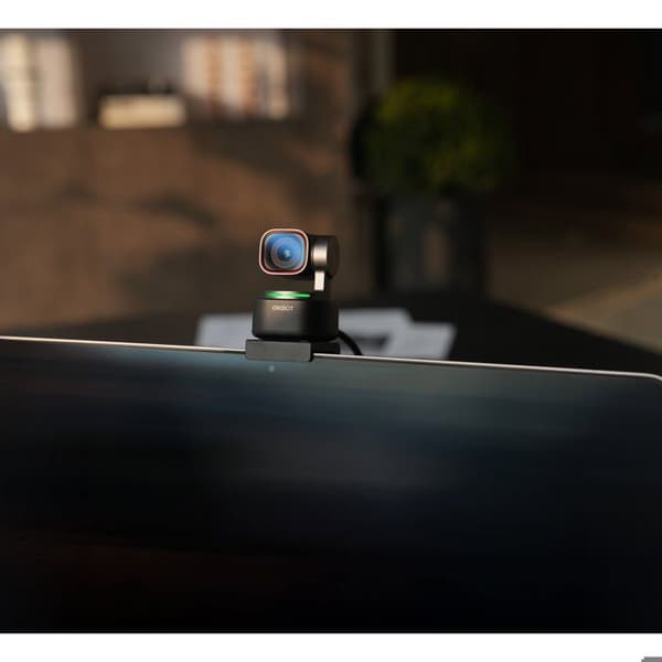 OBSBOT Tiny 3 Webcam PTZ AI 4K med automatisk tracking, zoom og rumligt lyd