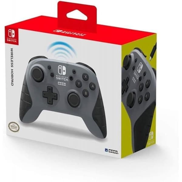Spilcontroller - HORI - Trådløs HORI-controller - Grå - USB - Officiel Nintendo-licens