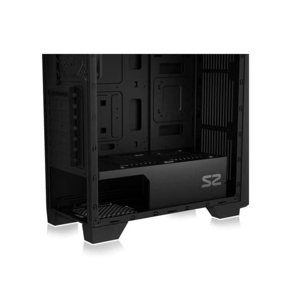 ZALMAN S2 PC CASE - Medium Tower - Sort - Transparent akryl sidedør - ATX format (S2BK)