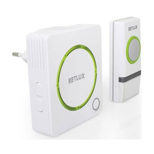 RETLUX RDB 110 dörrklocka 230V tryckknapp med batteri