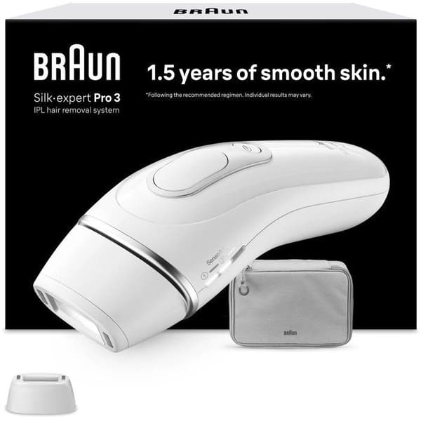 Hårfjerner med pulserende lys - BRAUN - IPL PL3020 - 300.000 blink - Hvid