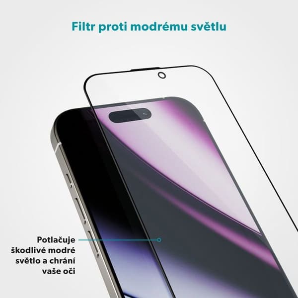 3D Epico AntiBlue skyddsglas för iPhone 15 Plus/16 Plus