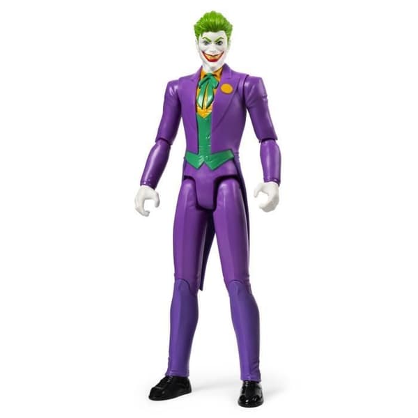 Joker Figur 30 cm - Batman - SPIN MASTER - Storformat ledad figur - Vit