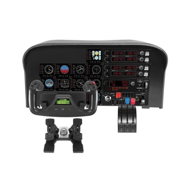 Switchepanel - Kablet - Saitek by Logitech G - Pro Flight switch panel - Kompatibel med PC - Sort