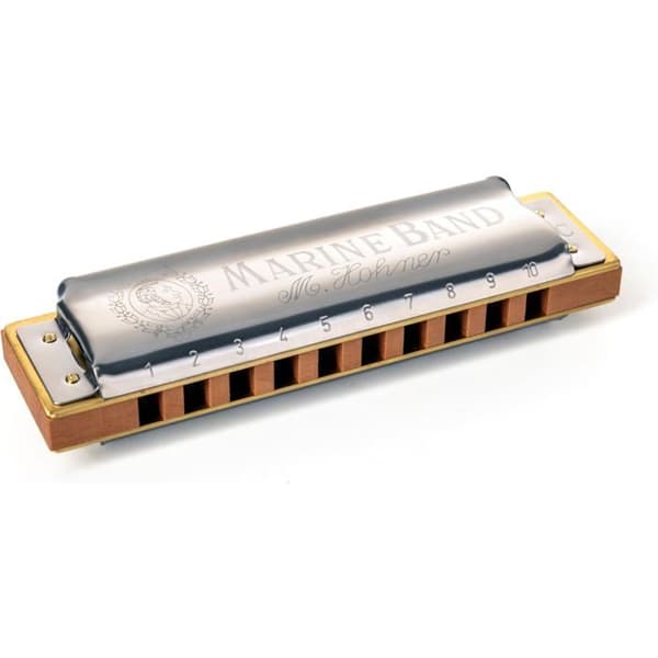 Harmonica - HOHNER - Marine Band 1896 - Päronträ - Messing - Avancerad