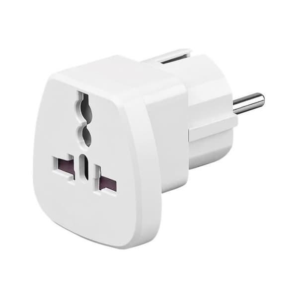 Strømadapter - goobay - CEE 7-7 (SCHUKO) - Hvid - Indendørs - Han