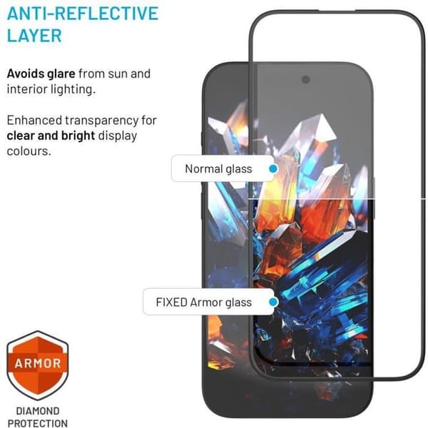 FIXED Armor med AR-lag og støvafvisende applikator til Apple iPhone 14 Pro Max sort