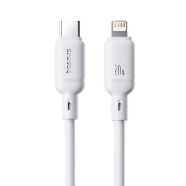 Baseus Silky Series USB-C Lightning PD 20W 1m Hvid