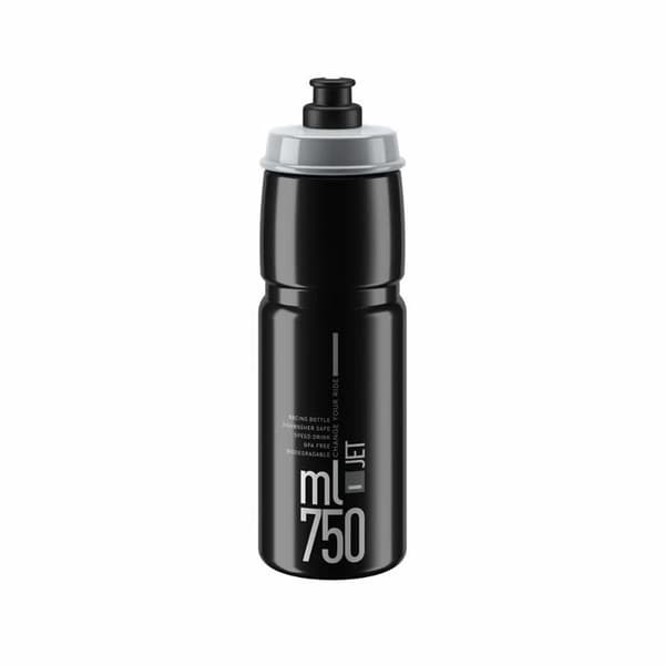 Bidon Elite Jet Rød - sort grå logo - 750 ml