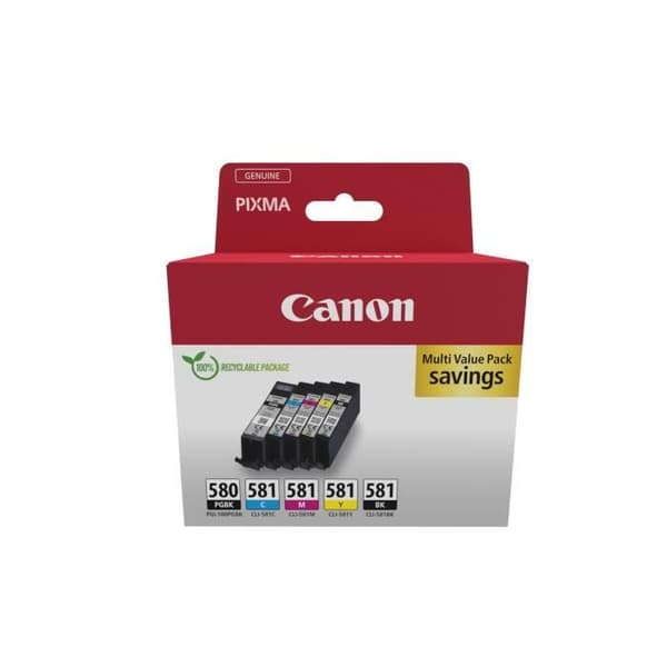 Canon PGI-580BK/CLI-581 bläckpatron - 5-pack