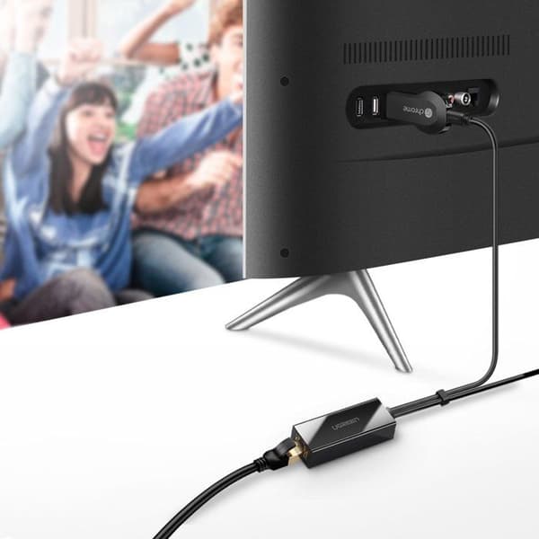 Netværksadapter - UGREEN - USB-Micro-B til RJ45 - 1 m - Sort - Stabil forbindelse