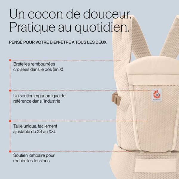 ERGOBABY - Bæresele Omni Lite Mesh Pearl Grey