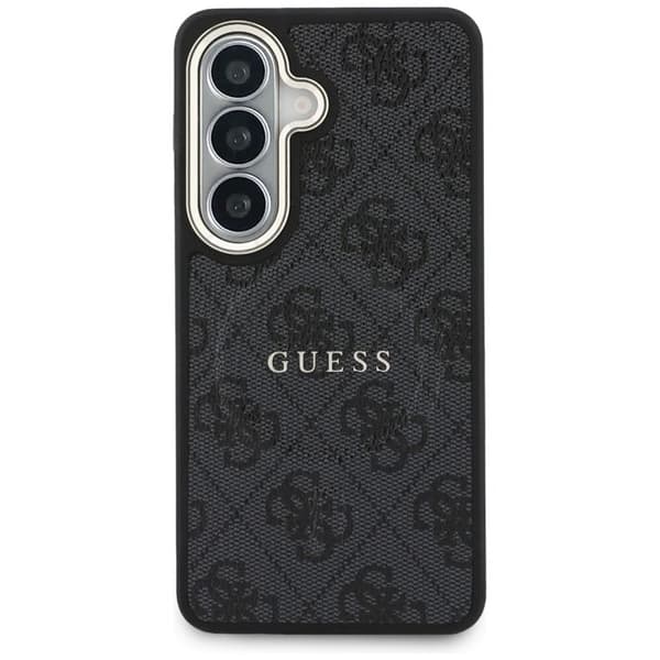 Coque Guess 4G Præget Ring MagSafe til Samsung Galaxy S26 - Sort
