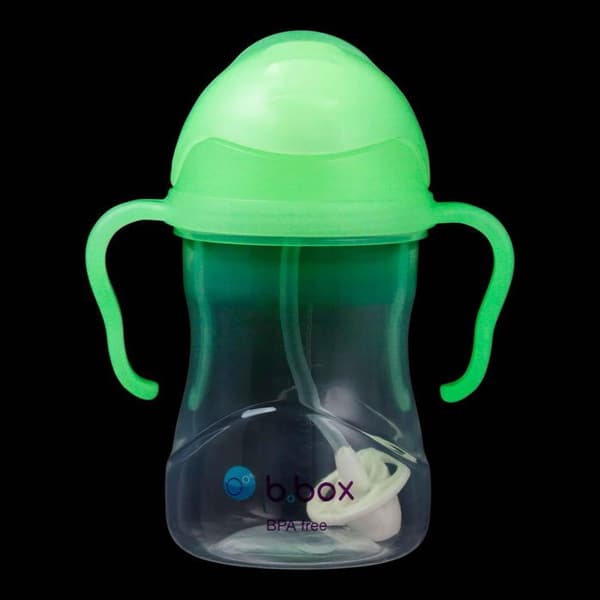 B.box krus med fosforescerende sugerør 240 ml