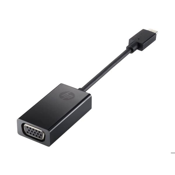 Videoadapter - HP - USB-C til VGA - Opløsning 1920x1080 - Sort - Kompatibel med PC