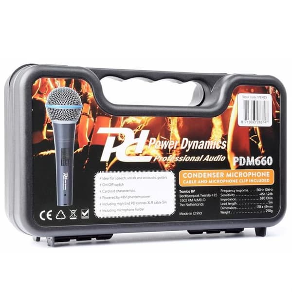 Power Dynamics PDM660 Kondensatormikrofon XLR +48V